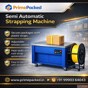 Find Semi Automatic Strapping Machine Prime Packed