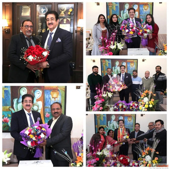 Dr. Sandeep Marwah Felicitated on Being Appointed Vice President of Film Federation of India