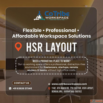 Coworking office space for rent in HSR Layout Bangalore