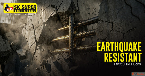 Earthquake Resistant Fe550 TMT Bars