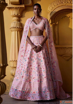 Trendy Pink Lehengas with Amazing Discount Offers