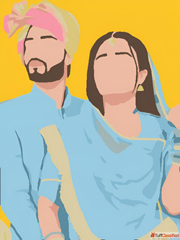 Faceless Portrait Kit Custom Paint By Numbers from Your Photo