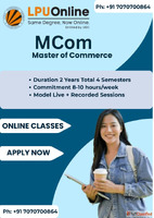 LPU Online MCom Program - Study Anytime Anywhere
