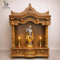 Wooden Om Mandir Design for Home and Office