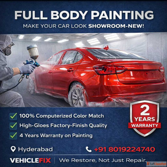 Top Denting and Painting Service in Hyderabad - Vehiclefix