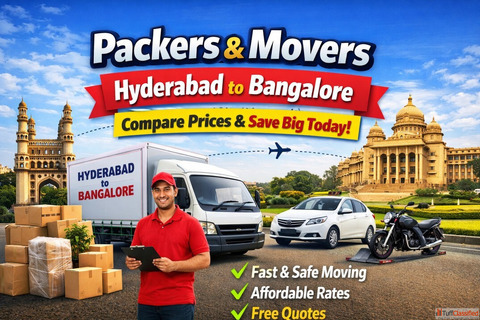 Packers and Movers Hyderabad to Bangalore - Compare Prices Save Big Today