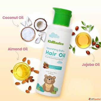 KidBasics Best Oil for Infant Hair Growth with Natural Ingredients