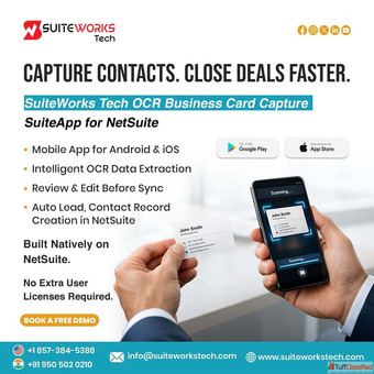 Convert Business Cards to NetSuite Leads OCR App by SuiteWorks Tech