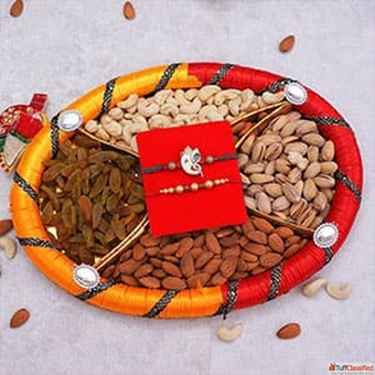 Elegant Rakhi Puja Thali Set Traditional Brass Decorative Designs for Raksha Bandhan