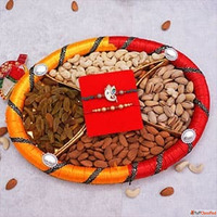 Elegant Rakhi Puja Thali Set Traditional Brass Decorative De...