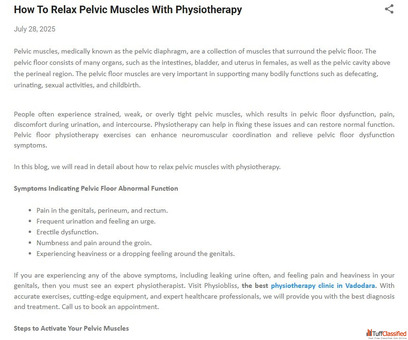 How To Relax Pelvic Muscles With Physiotherapy