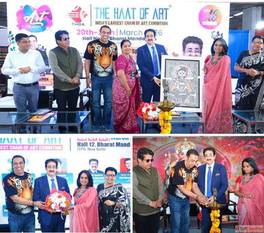 Dr. Sandeep Marwah Inaugurates Grand 3-Day Art Expo "HAAT ART" at Bharat Mandapam