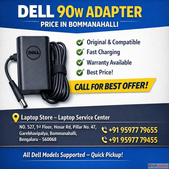 Dell 90W Laptop Adapter Price in Bommanahalli - Best Offer