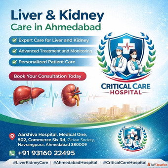 Trusted Liver Kidney Treatment in Ahmedabad - Critical Care Experts