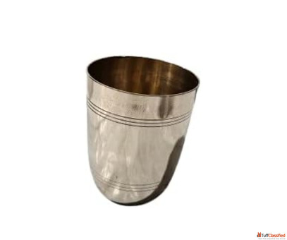 Traditional Brass Puja Glass Decorative Metal Cup for Religious Ceremonies