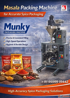 Masala Packing Machine for Accurate Spice Packaging - Munky Packaging Machine