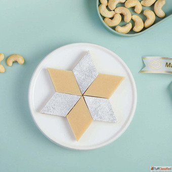 Premium Kaju Katli Sweet Made with Pure Cashews