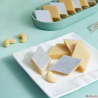 Premium Kaju Katli Sweet Made with Pure Cashews
