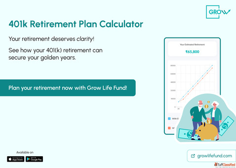 Estimate retirement savings with 401k Calculator Online
