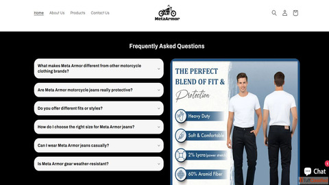 Meta Armor - Kevlar Motorcycle Jeans Riding Pants Shirts.
