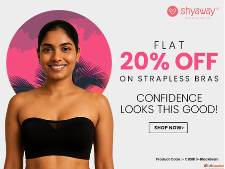 Comfortable Strapless Bra Online Flat 20 OFF