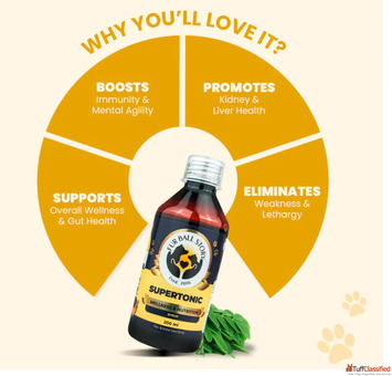 "India's Most Trusted Ayurvedic Wellness Tonic for Pets"