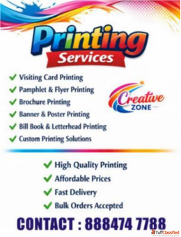 Creative Zone Flyer Printing Menu card Visiting Cards Printing 404