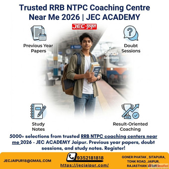 Trusted RRB NTPC Coaching Centre Near Me 2026 JEC ACADEMY