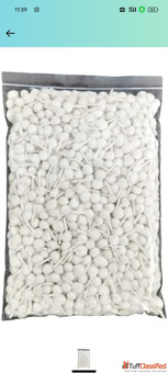 Decorative White Pebbles for Garden and Aquarium 1 kg Pack