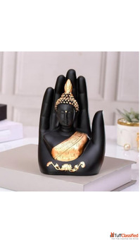 Buddha Hand Incense Holder Black and Gold Decorative Statue Resin Home Decor 50 off