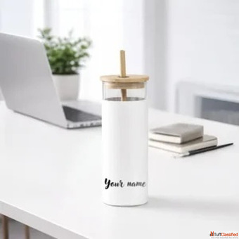 Glass Sipper with Straw