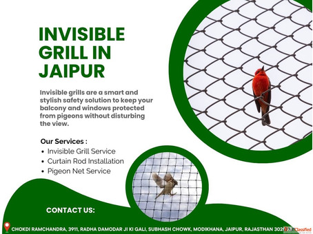 Invisible Grill in Jaipur for Balcony Bird Protection