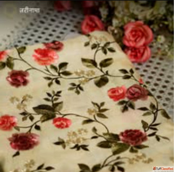 Embroidered Silk Fabric