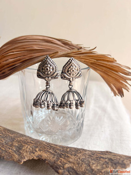Buy Jheena Silver Jhumka With Ghungroos Online For Women By Asmah