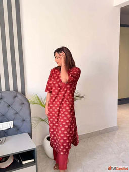 Ajrakh Print Kurta for Everyday Elegance - World of Toji