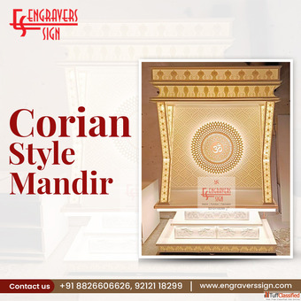 Elegant Corian Style Mandir Designs for Modern Homes