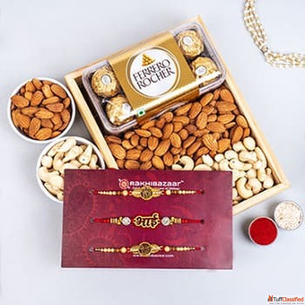 Send Rakhi with Dry Fruits Online Best Gift Hampers