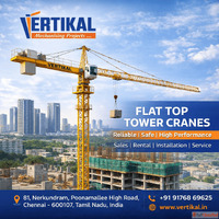 Flat Top Tower Cranes for Sale and Rental Vertikal