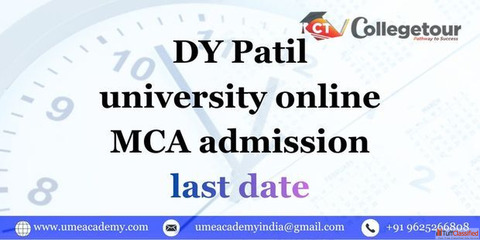 DY Patil university online MCA admission last date