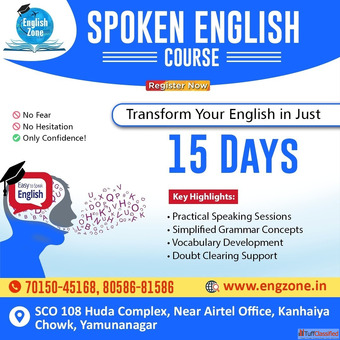 Who offers the best English speaking course in Yamunanagar