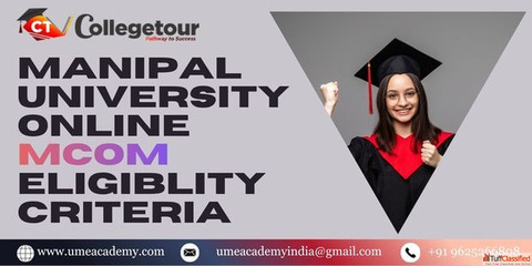 Manipal university online Mcom eligiblity criteria