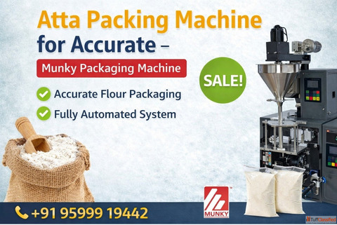 Atta Packing Machine for Accurate - Munky Packaging Machine