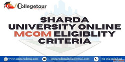 Sharda university online Mcom eligiblity criteria
