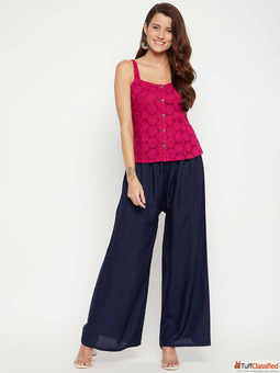 Buy Women Palazzo Pants Online - Stylish Comfortable Trendy Palazzo for Women in Cotton Printed High