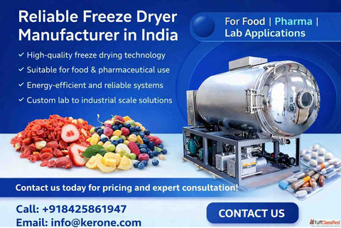 Industrial Freeze Dryer Manufacturer India
