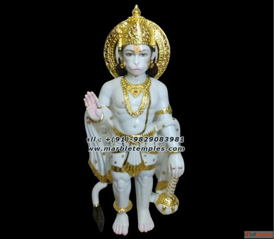 Buy Premium Handcrafted Marble Hanuman Statue by Marble Temple