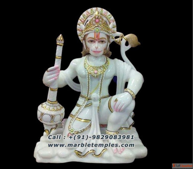 Buy Premium Handcrafted Marble Hanuman Statue by Marble Temple