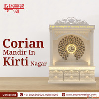 Premium Corian Mandir in Kirti Nagar for Elegant Home Interi...
