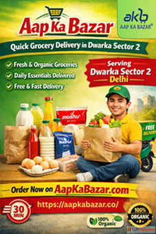 Quick Grocery Delivery in Dwarka Sector 2 - Aap Ka Bazar