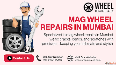 Mag Wheel Repair in Mumbai Crack Fix Rim Straightening Finishing